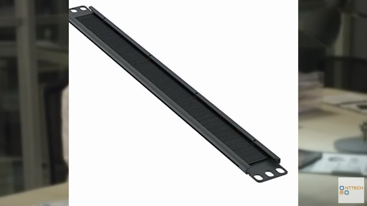 1U Brush Panel 19” Horizontal Grommet Strip Server Rack Cable Management Panel b