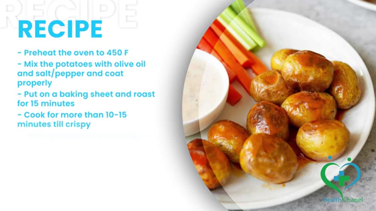 Crispy Buffalo Potatoes Healthy and Flavorful Snack! #HealthySnacks #CrispyPotatoes #BuffaloPotatoe