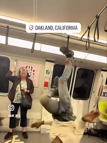 monkey gymnastics on New York's subway