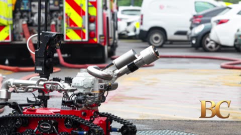 Firefighting robot tackles blazes in the UK