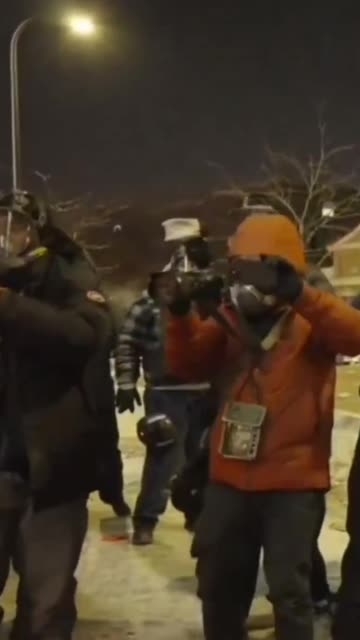 A Democrat rioter assaults an ICE federal agent, throwing a heavy object at him