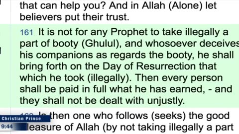 Christian prince Why muhammad didn't even feel it