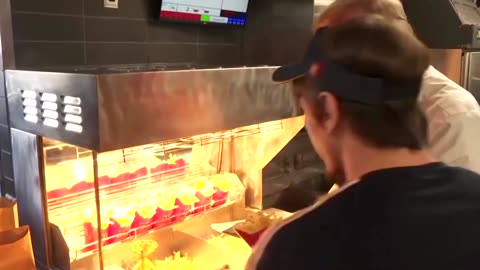 Trump says he is the first former fry cook to become president