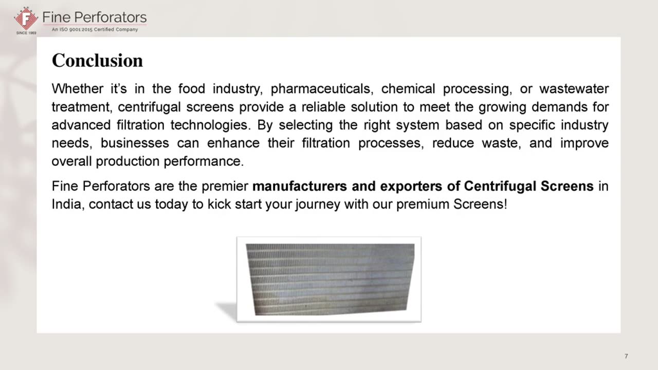 Centrifugal Screens: The Essential Filtration Technology for Diverse Industries