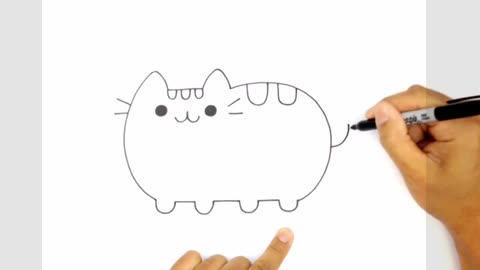 How to Draw Pusheen the Cat Drawing Lesson