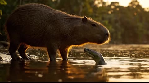 ANACONE CAPTURING CAPYBARA
