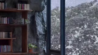 Modern Cave Resort Bedroom.