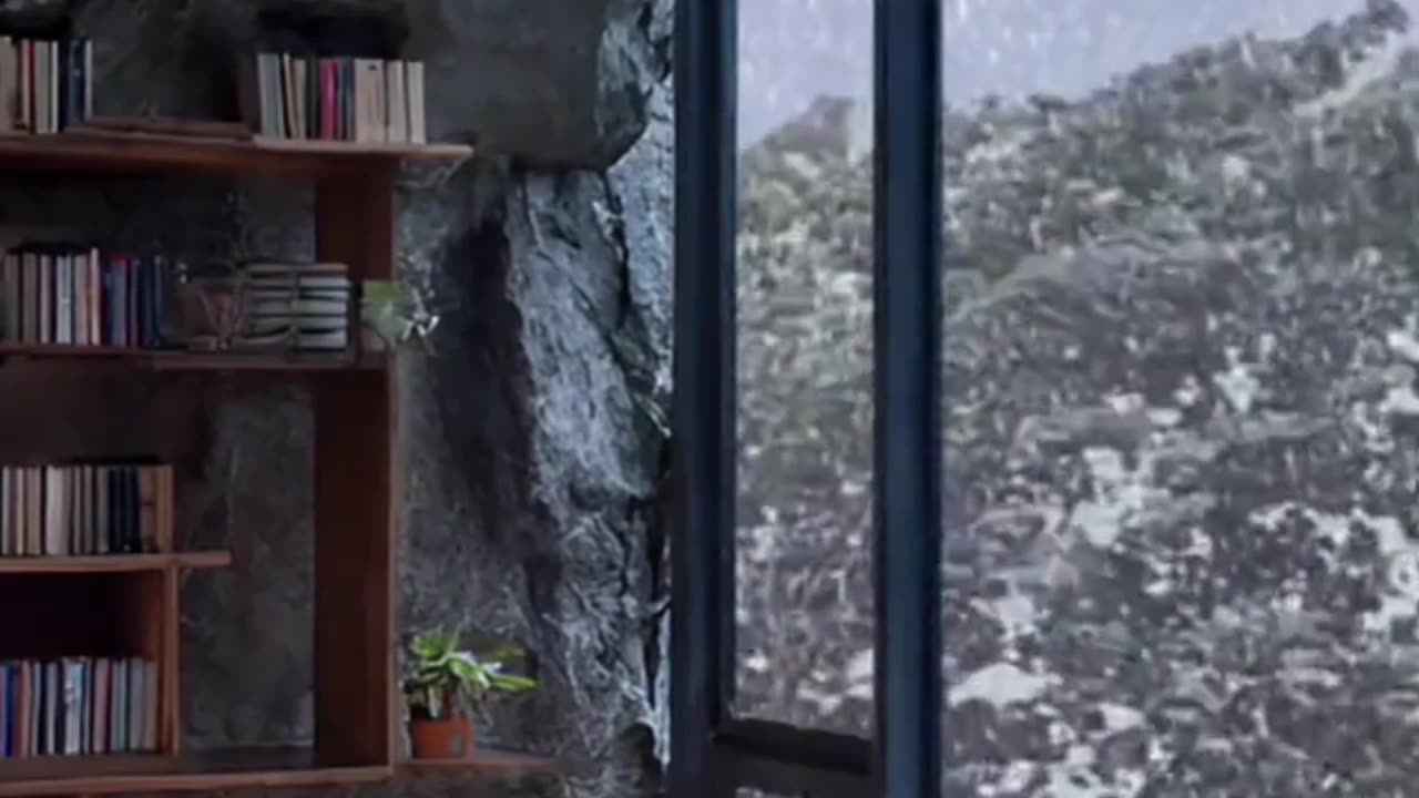 Modern Cave Resort Bedroom.