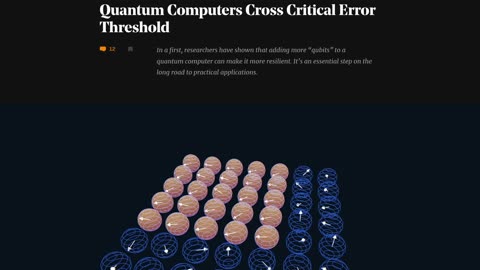 Quantum Computers Cross Critical Error Threshold