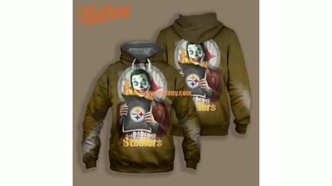 Pittsburgh Steelers Joker 3D Hoodie Yellow Pattern Graphic