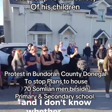 Irish father opposes housing of 70 feral somalian invaders imported by jews next to primary school
