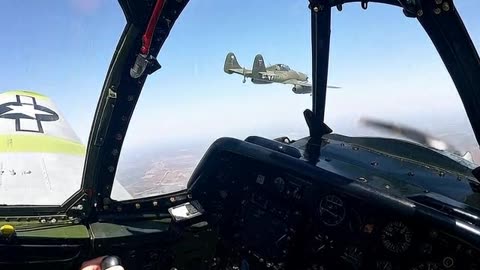 strange German drone flies past the American plane
