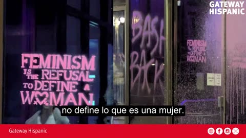 Trans activists vandalize feminist conference