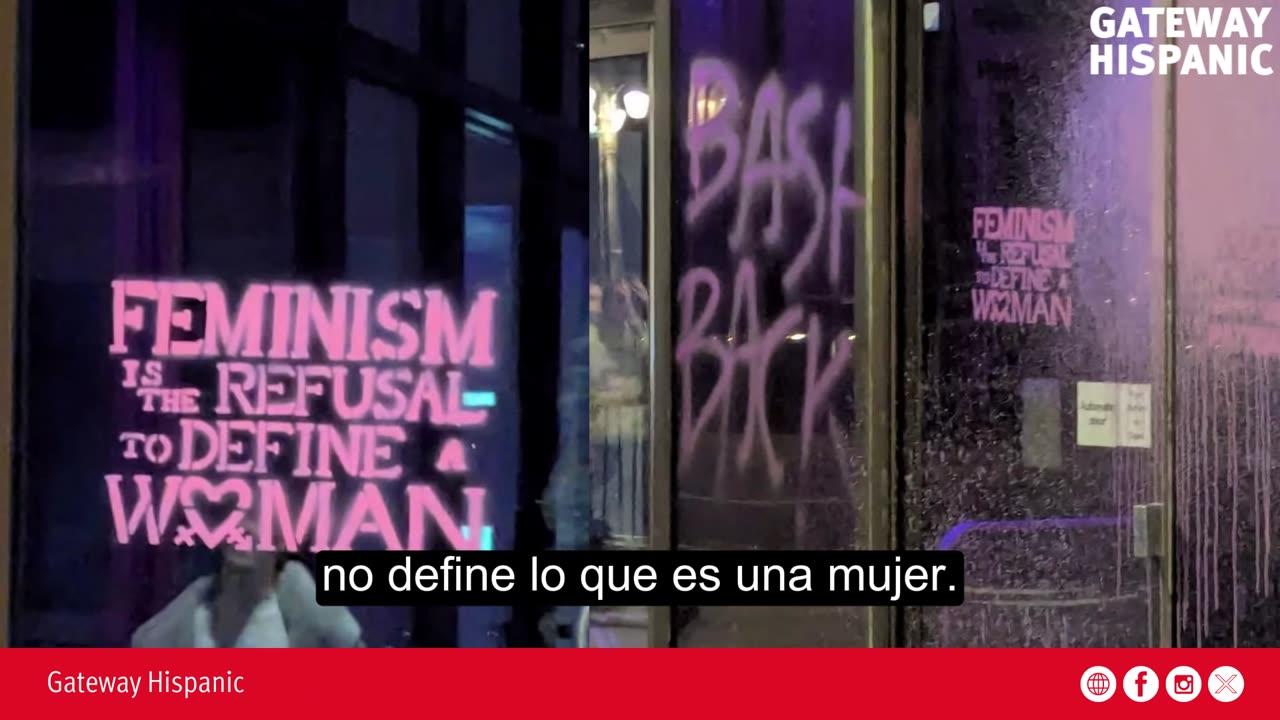 Trans activists vandalize feminist conference