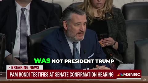 Ted Cruz Blasts the Biden-Harris Admin During Pam Bondi Confirmation Hearing