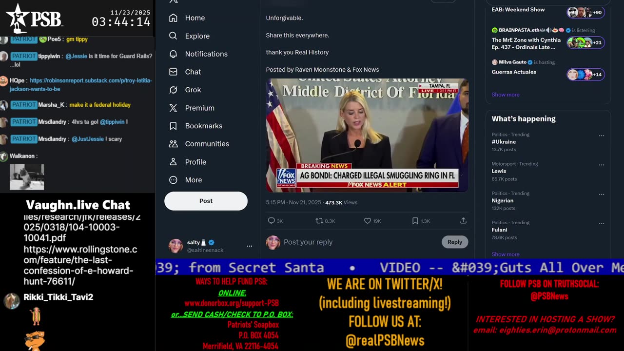Patriots' Soapbox NEWS - LIVE 24/7!