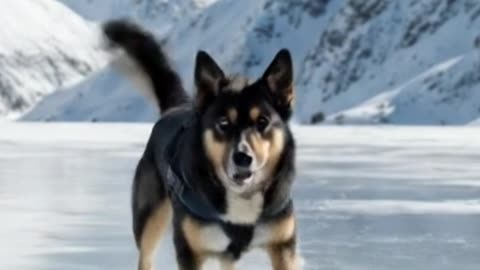 Funny Dog Ice Slide 😂 | Cute Dog’s Unplanned Snow Adventure ❄️🐾