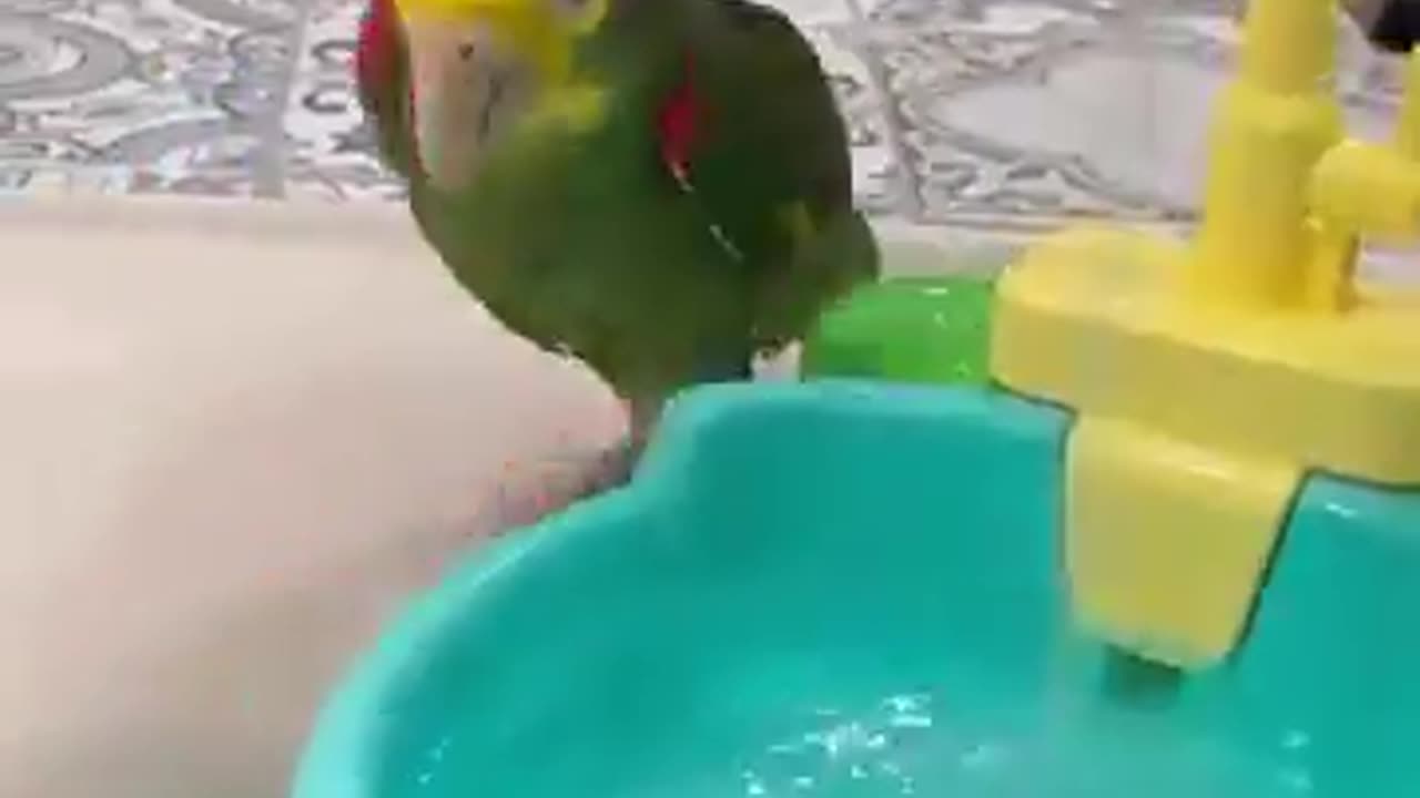 He takes a bath and asks for coffee