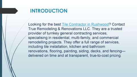 Best Tile Contractor in Rushwood