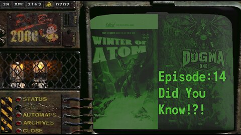 Dogma DnD| Fallout TTRPG: Winter of Atom| Ep: 14 (Did You Know!?!)