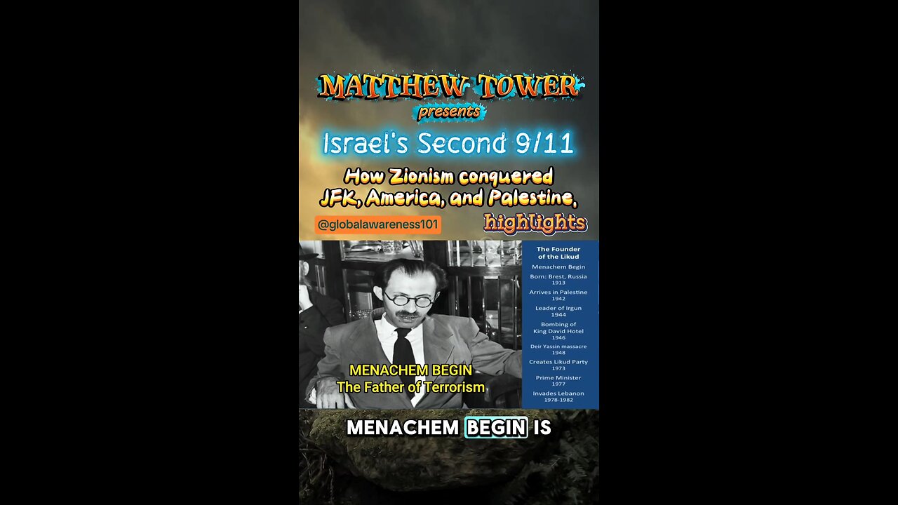 7 min HIGHLIGHTS Israel's Second 9/11: how Zionist conquered JFK, America, and Palestine.