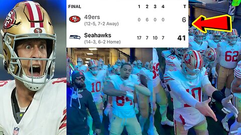 49ers get DESTROYED when pregame SHOWBOATING BACKFIRES in 41-6 BLOWOUT Playoff LOSS to Seahawks!