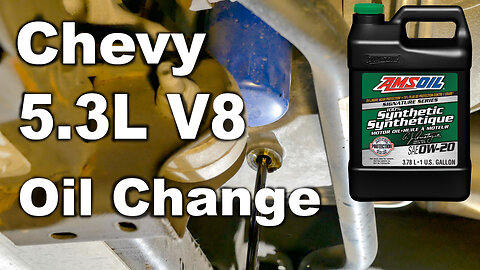 Chevy Silverado 5.3L V8 Oil and Filter Change - with AMSOIL Signature Series 0W20 and AMSOIL filter