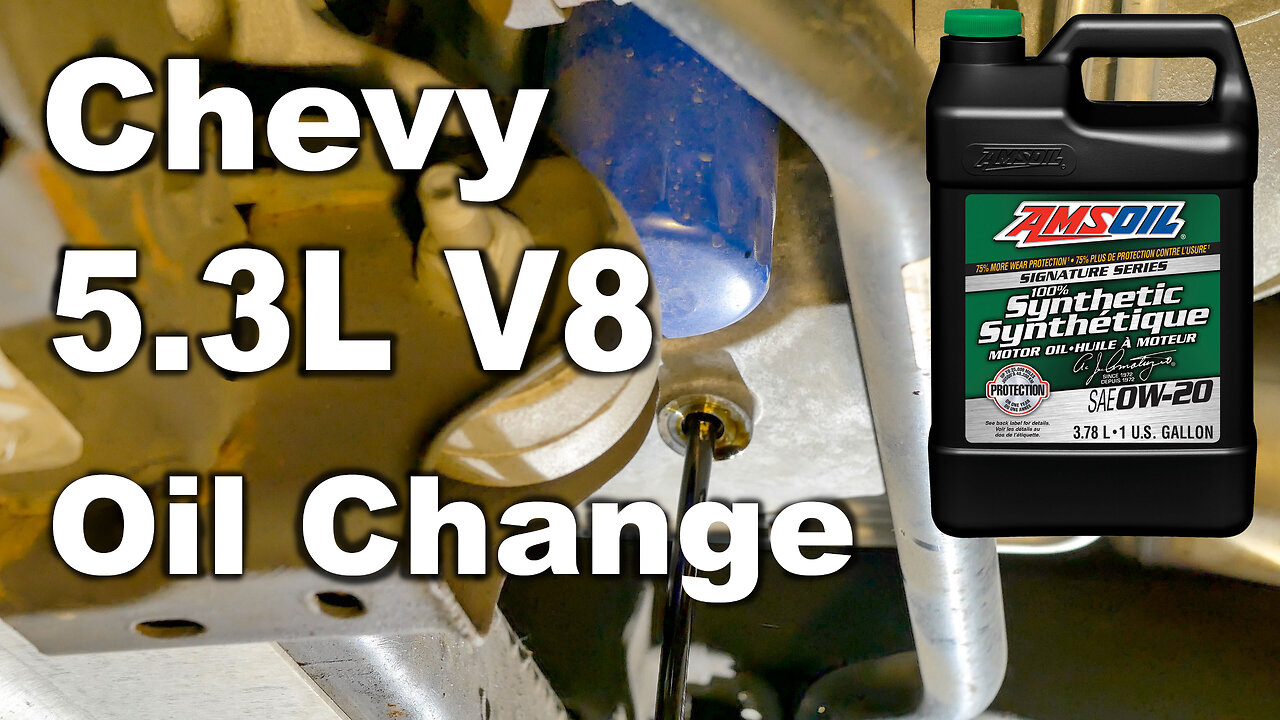Chevy Silverado 5.3L V8 Oil and Filter Change - with AMSOIL Signature Series 0W20 and AMSOIL filter