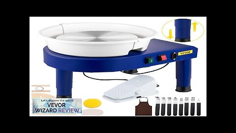 VEVOR Pottery Wheel 14in Ceramic Wheel Forming Machine 0-300RPM Speed 0-7.8in Lift Review