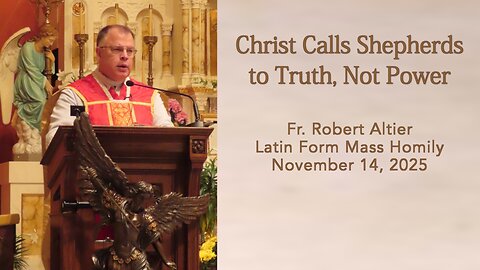 Christ Calls Shepherds to Truth, Not Power