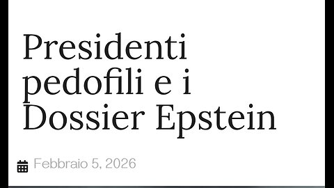 EPSTEIN'S FILES - "I leader occidentali stanno crollando sotto il peso del marciume che hanno creato" (Valentina Zakharova)