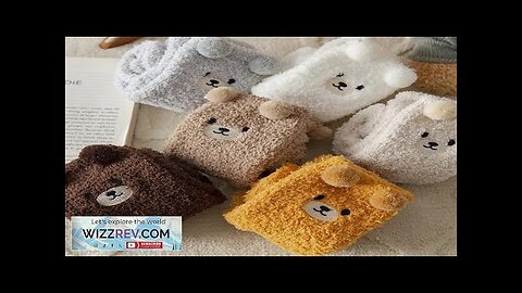 Coral Velvet Women's Winter Thickened Plush Warm Comfortable Sleeping Sock Cute Cartoon Review