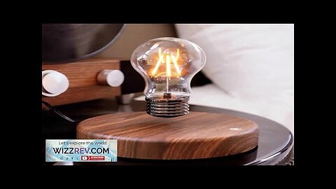 New Wooden Design Magnetic Levitating Light Bulb Floating LED Table Lamp Rotating Review