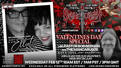 VALENTINES DAY SPECIAL with GARY & KIM ELLIOT on #SANCTUARYLIVE