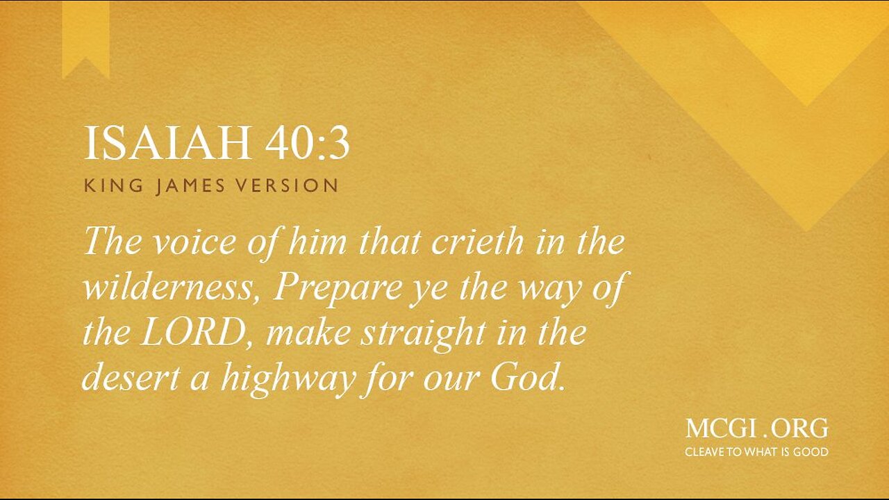 Verse Of The Day : Isa 40:3 AMP Clear the way for the LORD in the wilderness