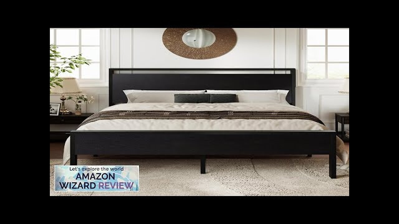 Allewie Full Size Platform Bed Frame with Wooden Headboard and Footboard Heavy Review