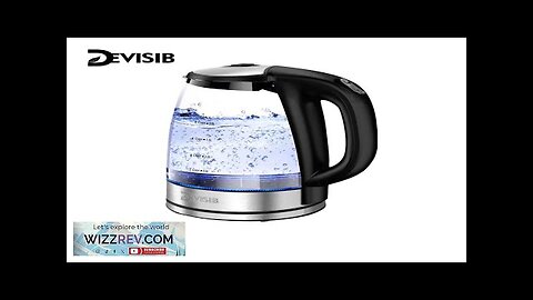 DEVISIB Electric Tea Kettle for Boiling Water Stainless Steel Filter 2L/2200W Hot Review