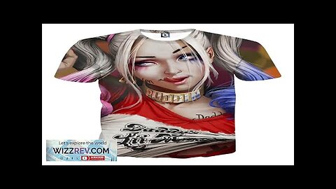 Harley Quinn Half Body Portrait 3D Cool Print T-shirt Review