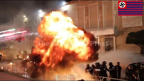 A Beautiful Sight: Albanians Hurl Petrol Bombs at Jew Enforcement & Parliament Building