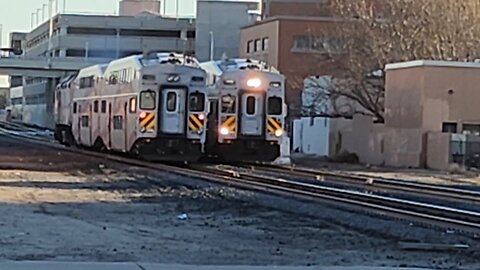 4 PM New Mexico Rail Runners (2 trains) in Downtown Albuquerque 1/15/2026