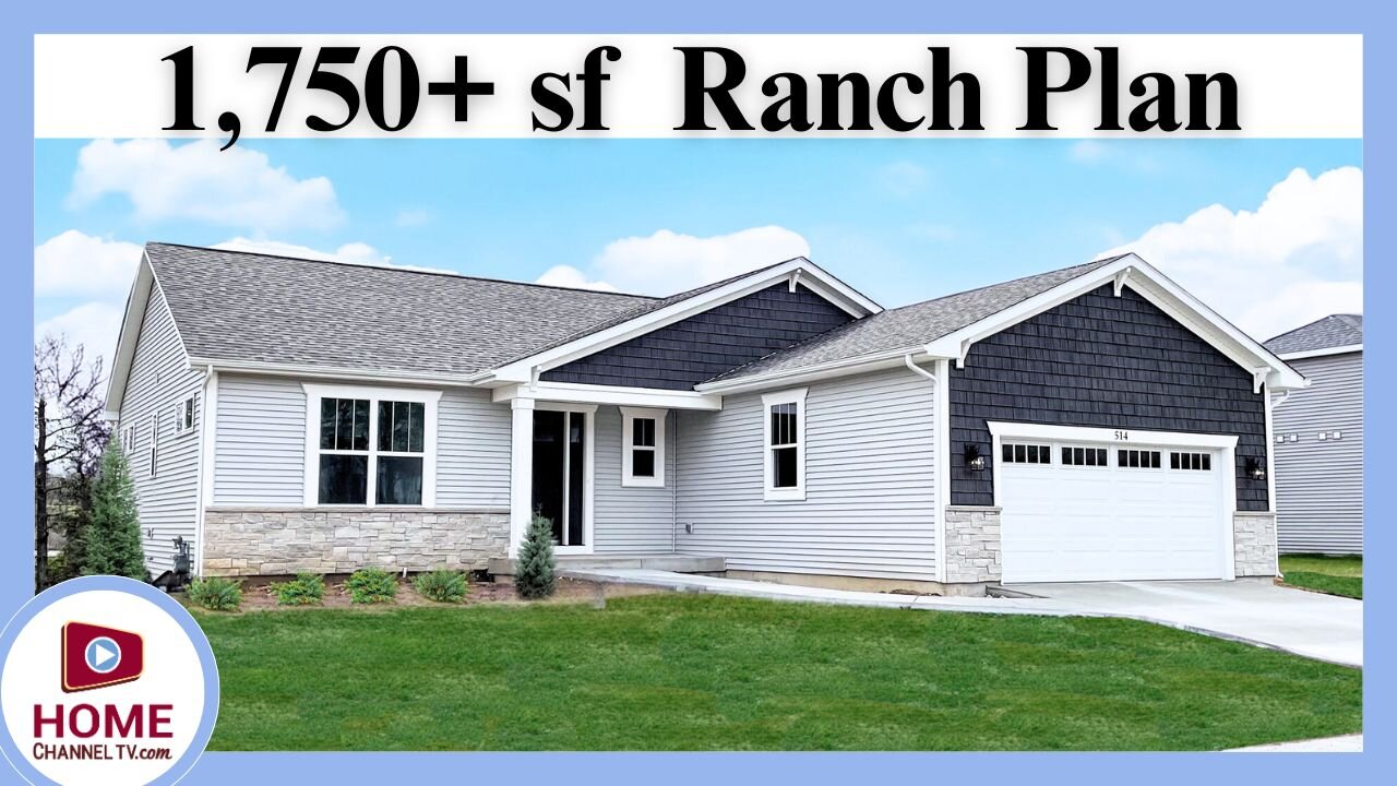 1,750 Square Foot New Construction Ranch Home Tour