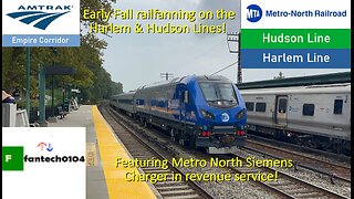 Early Fall Railfanning on the Harlem & Hudson lines! Featuring revenue service Siemens Charger train