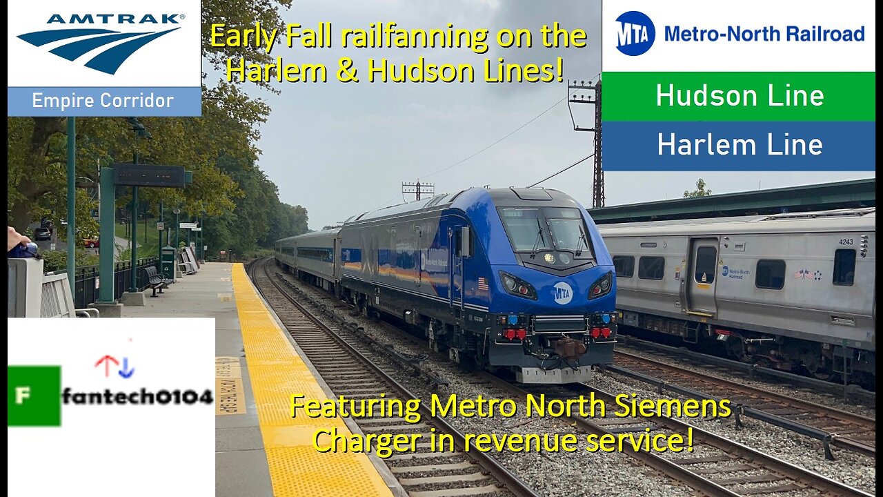 Early Fall Railfanning on the Harlem & Hudson lines! Featuring revenue service Siemens Charger train
