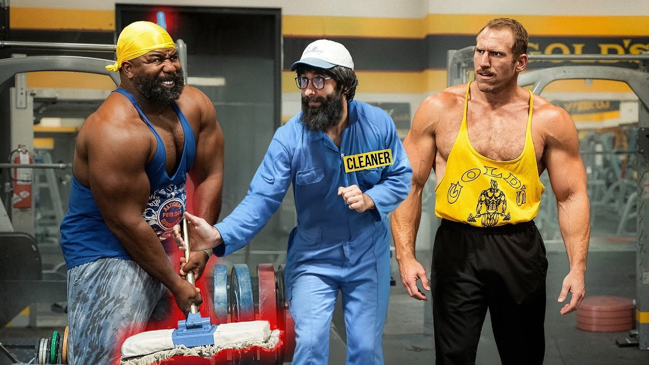 ANATOLY Use 32kg Mop in a GYM ｜ ELITE Powerlifter Pretended to be a CLEANER #45