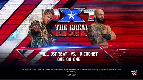 WWE 2k24 Will Ospreay vs Ricochet