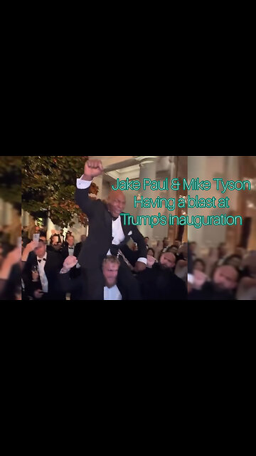 Jake Paul & Mike Tyson having a blast at Trump's inauguration