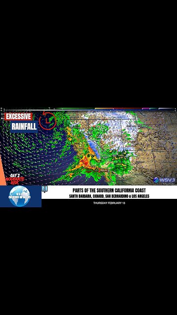 🌊 Southern California Faces Flash Flood Threat! 2/12/25 #shorts #weather