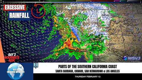 🌊 Southern California Faces Flash Flood Threat! 2/12/25 #shorts #weather