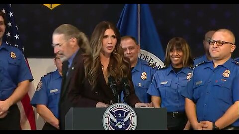 Kristi Noem holds a press conference on TSA operations at US airports