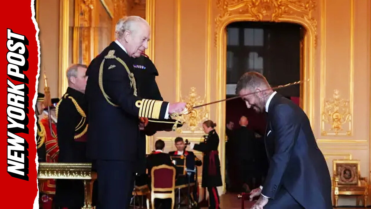 David Beckham receives knighthood from King Charles